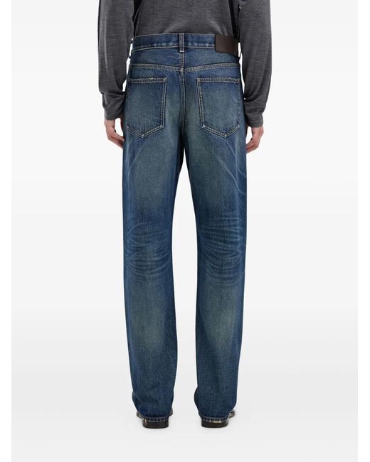 Ferragamo Blue Five-Pocket Jeans for men