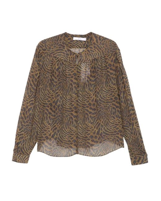 Blouse À Motif Animalier IRO en coloris Brown