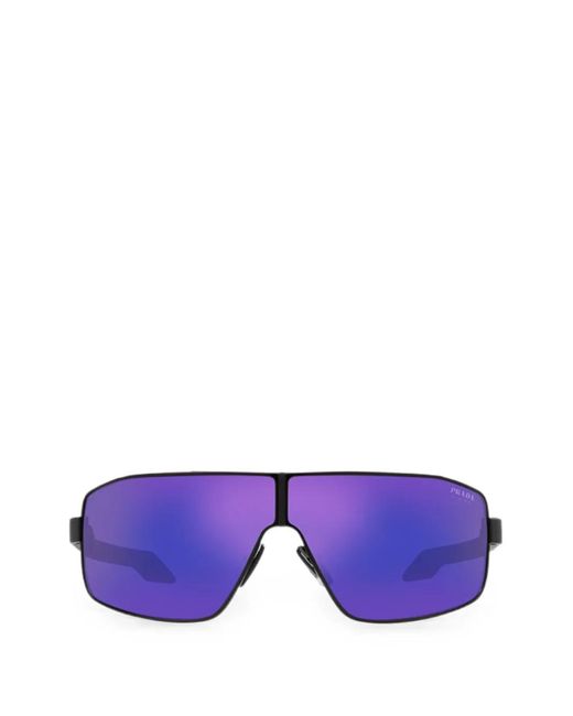 Prada Linea Rossa Purple Ps 54Ys Geometric-Frame Sunglasses for men