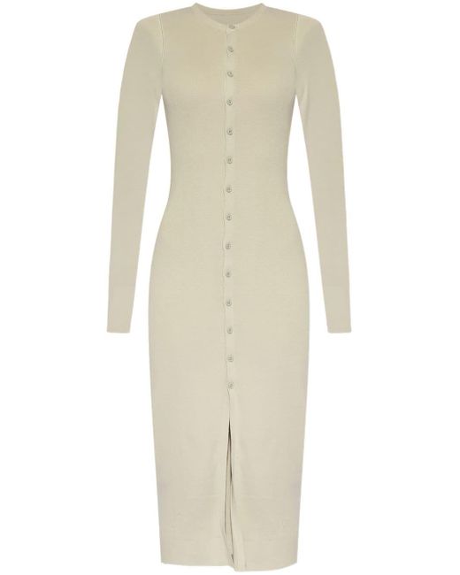 MM6 by Maison Martin Margiela Natural Knitted Midi Dress