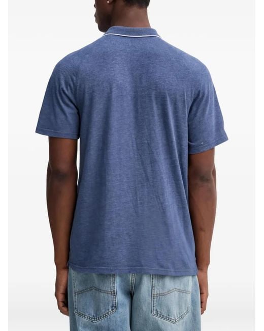 Levi's Blue Shoreline Tech Short-Sleeve Polo Shirt for men