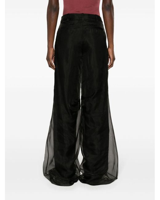 Christopher Esber Black Iconica Wide-leg Trousers - Women's - Wool/viscose/silk