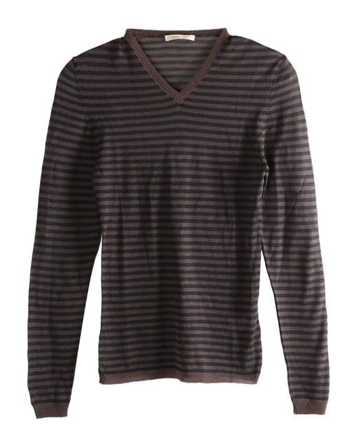 Paloma Wool Gray Striped V-Neck Top