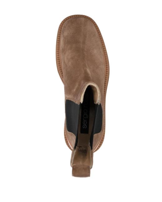 Sergio Rossi Brown Stiefeletten Mit Eckiger Kappe