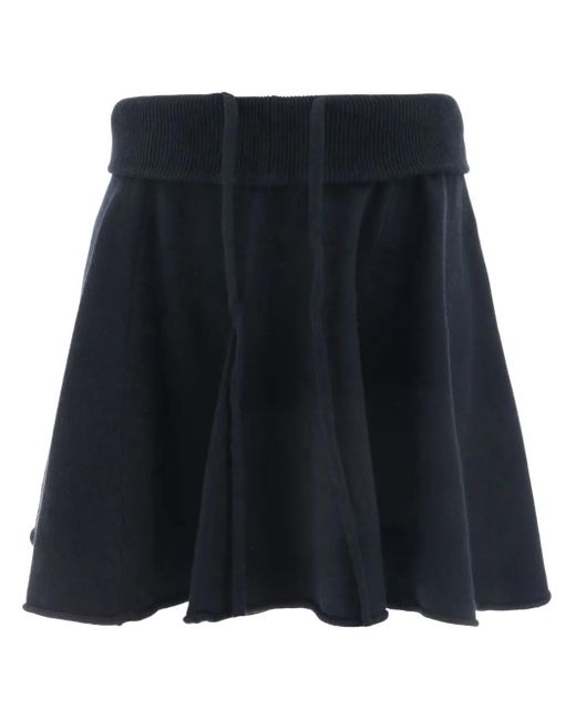 Extreme Cashmere Black Fine-Knit Mini Skirt