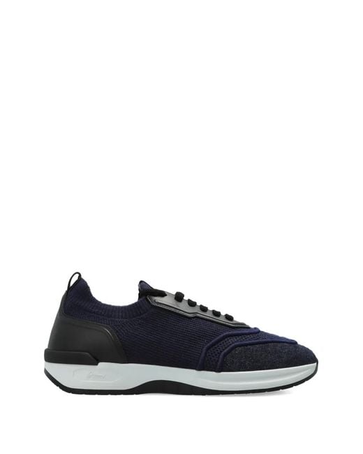 Brioni Blue Baskets À Empiècements for men