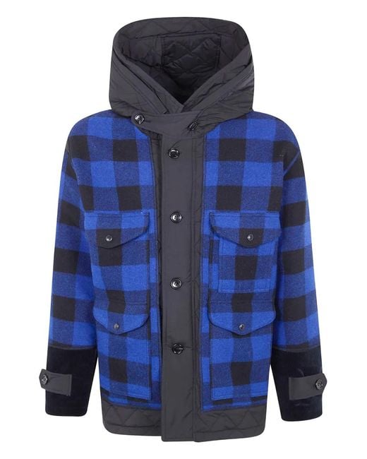 Junya Watanabe Blue Hooded Sport Jacket for men