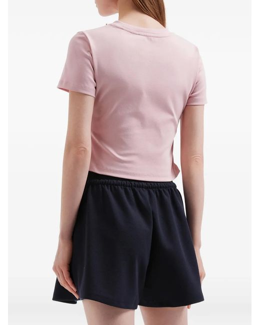 Mini Cream Pink Chain-Embellished T-Shirt