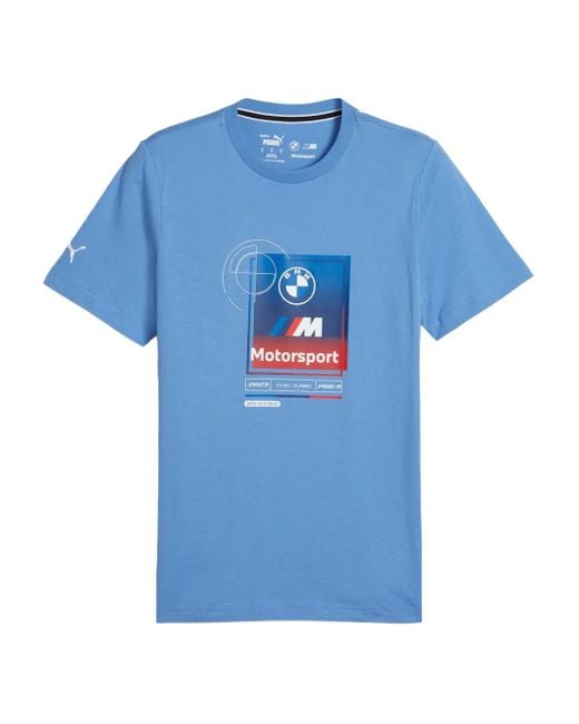 PUMA Blue X Bmw Motorsports Logo-Print T-Shirt for men