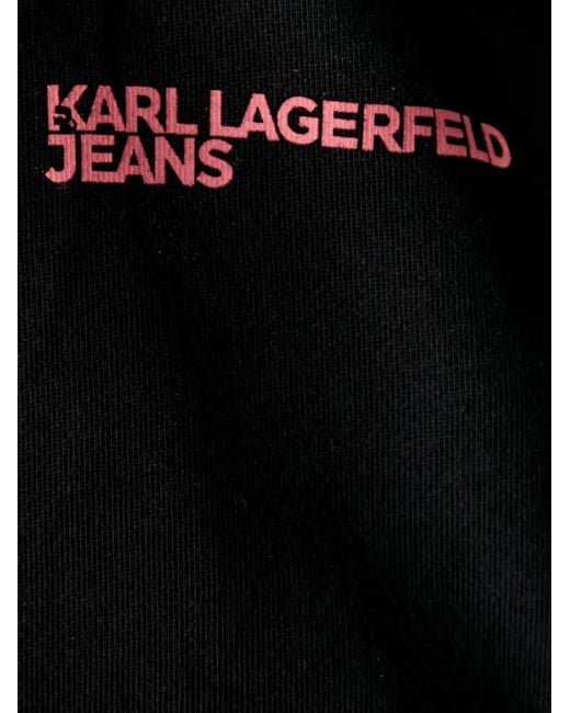 Karl Lagerfeld Black Logo-Print Sweatshirt