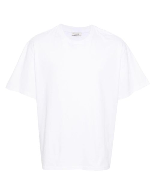 Sandro White Round-neck T-shirt for men