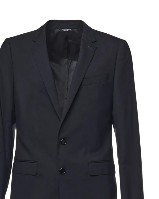 Dolce & Gabbana Black Double-Button Single-Breasted Suit for men