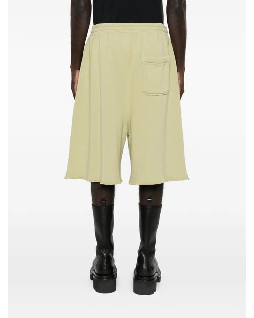 LỰU ĐẠN White Graphic Raw-Hem Shorts for men