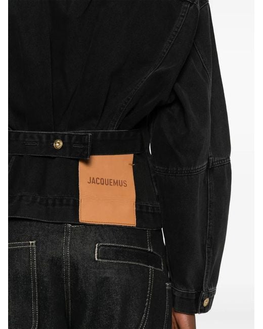 Jacquemus Black Faded Denim Button-Front Jacket