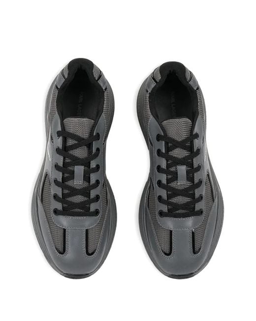 Karl Lagerfeld Chunky Sneakers Met Mesh Vlakken in het Gray voor heren