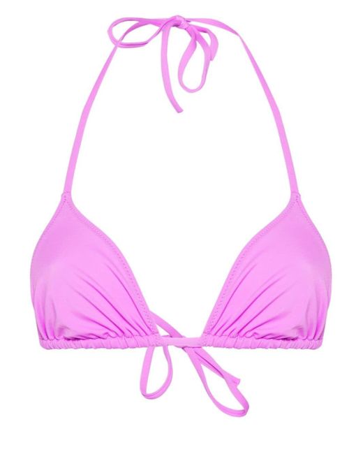 DSquared² Pink Tie-fastening Bikini Top