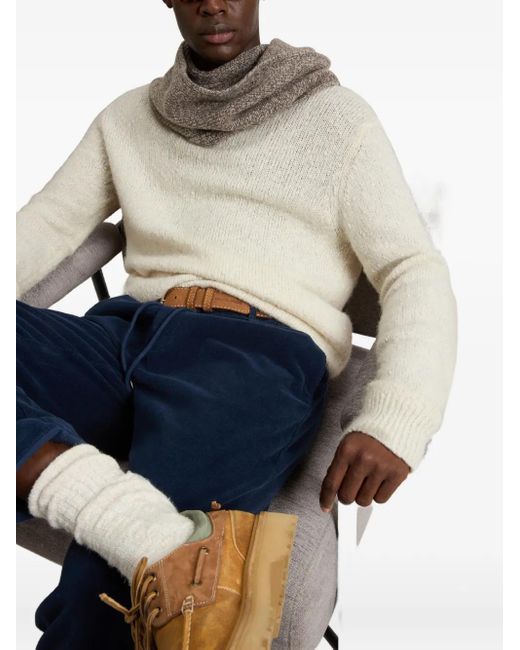 Woolrich White Crew-Neck Sweater for men