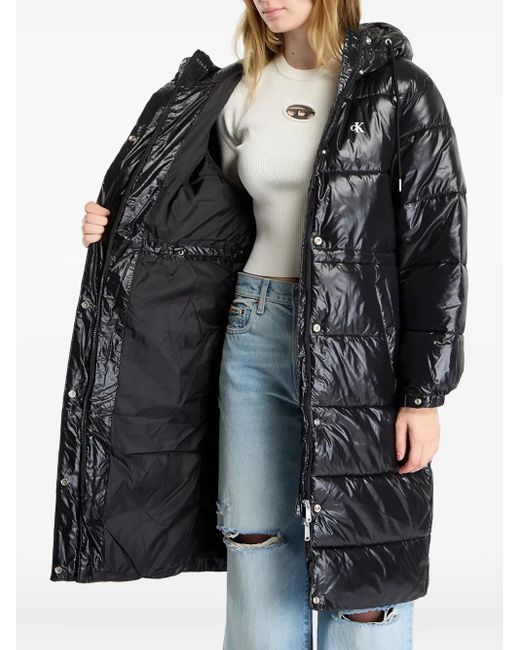 Calvin Klein Black Long-Sleeves Coat