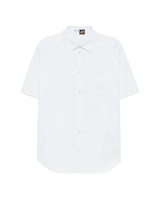 Loewe White X Paula's Ibiza Anagram-Embroidered Short-Sleeve Shirt for men