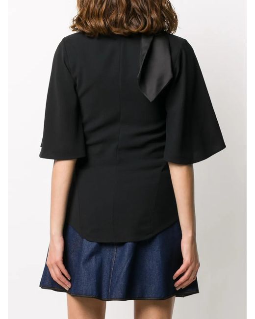 Ellery Black Adventure Fantastique Flutter-Sleeve Top