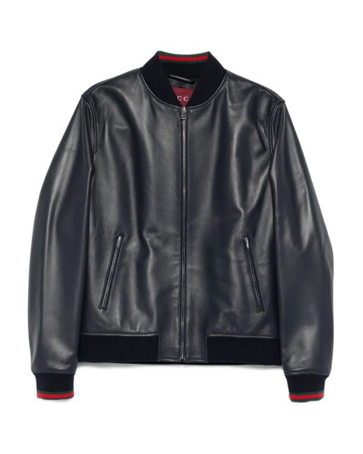 メンズ Gucci リブカフス ジャケット Blue
