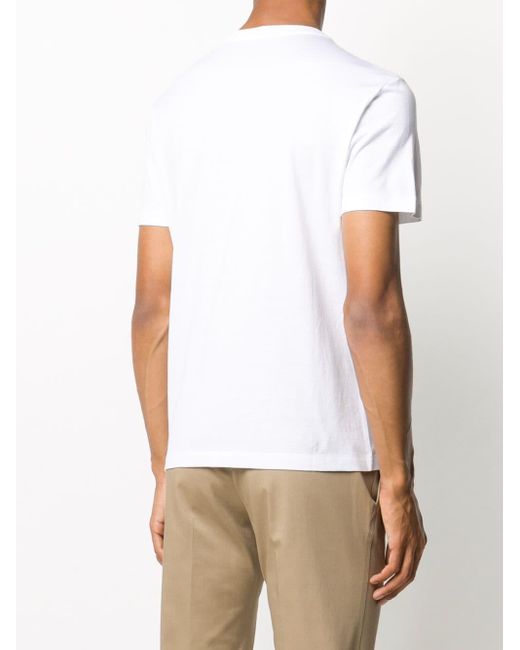 Versace Baumwolle T-Shirt mit Medusa-Stickerei in Weiß für Herren - Lyst