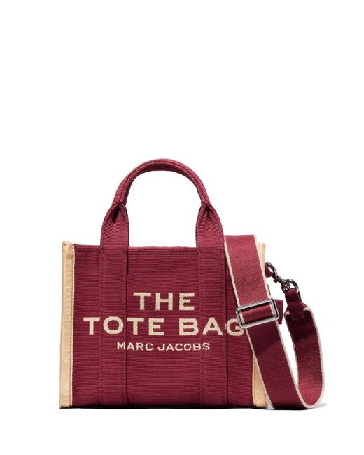 Marc Jacobs Red Small Logo-Detail Tote Bag