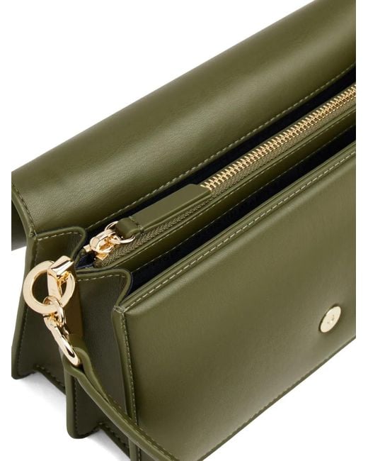 Tommy Hilfiger Green Th-Debossed Shoulder Bag