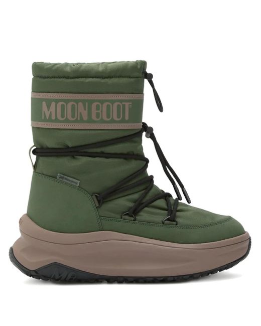 メンズ Moon Boot ドローストリング レインブーツ Green