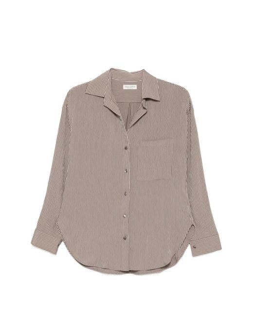 Marc O' Polo Gray Striped Chest-Pocket Shirt