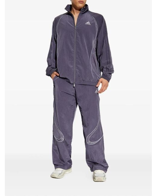 Adidas Blue Zip-Up Track Jacket for men