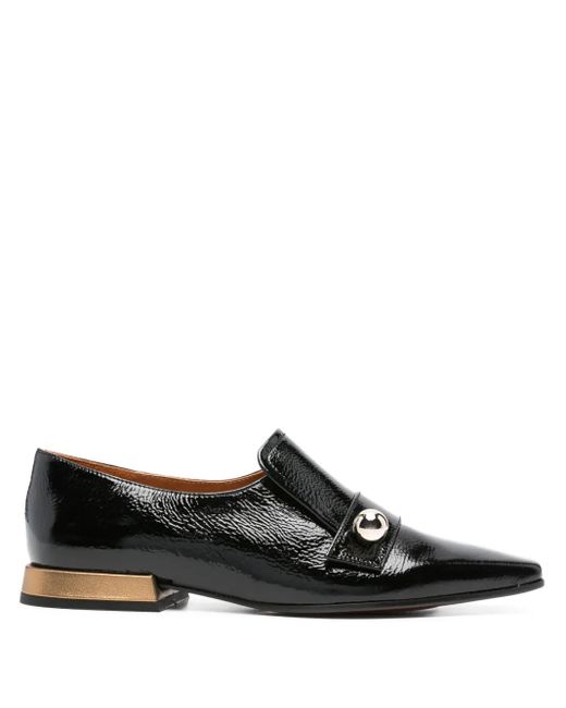 Chie Mihara Black Gadia Patent Leather Loafers