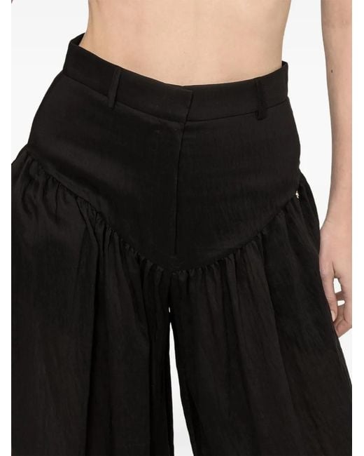 Nissa Black Balloon Fit Trousers