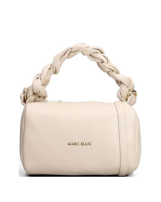 Marc Ellis Natural Zoey Braided-Handle Shoulder Bag
