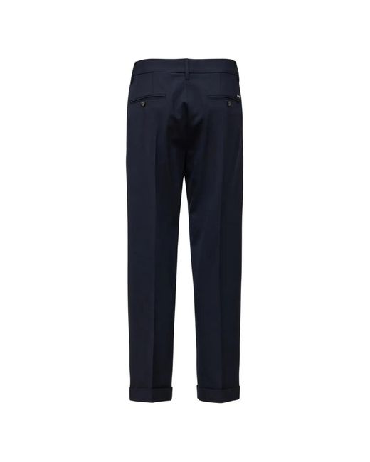 DSquared² Blue Cuffed Trousers for men