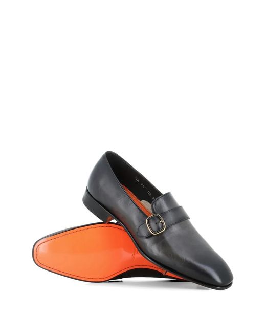 Santoni メンズ グレー モンクストラップ シューズの通販はau PAY