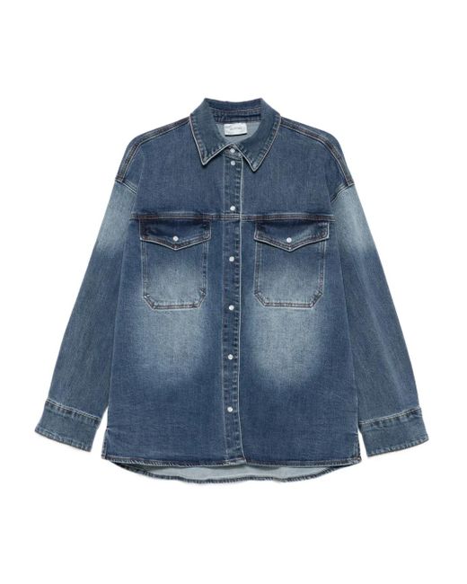 Gestuz Blue Gzviva Denim Shirt