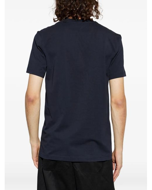 Moschino Blue Patch-Detail T-Shirt for men