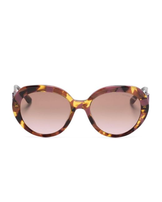 Michael Kors Pink San Lucas Round-frame Sunglasses