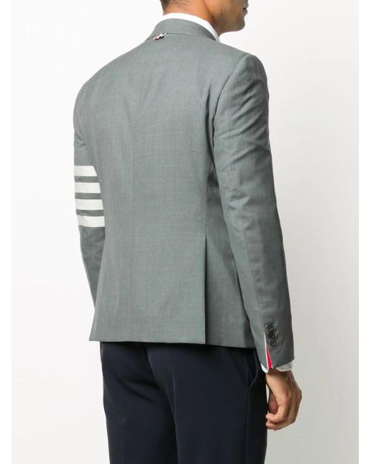Thom Browne Gray 4-Bar Wool Blazer for men