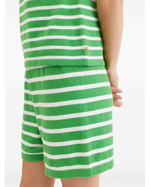 Chinti & Parker Green Striped Knitted Tank Top
