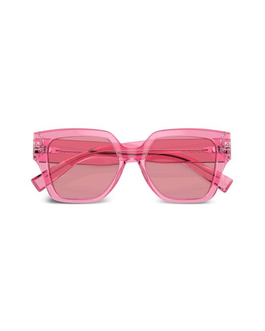 Dolce & Gabbana クリア スクエアフレーム サングラス Pink