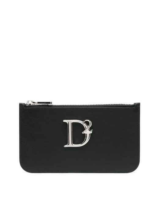 DSquared² Black Portemonnaie Mit Logo-Schild