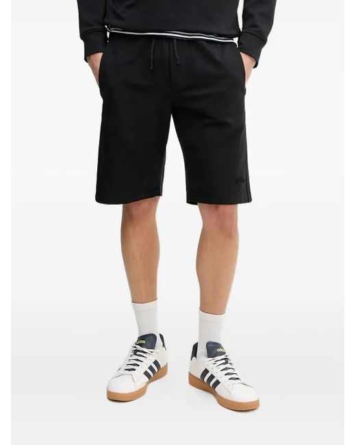 Paul & Shark Black Drawstring-Waist Side-Pocket Shorts for men