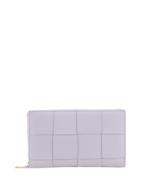 Bottega Veneta Purple Cassette Intrecciato Wallet