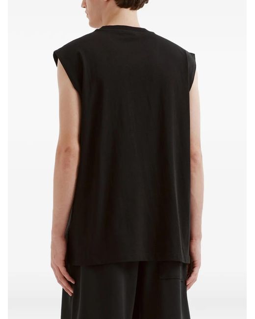 Chocoolate Black Graphic-Print Tank Top for men