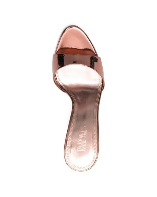 Paris Texas Pink Lidia Metallic-Effect Mules