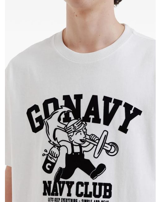 Chocoolate White Crew-Neck T-Shirt for men