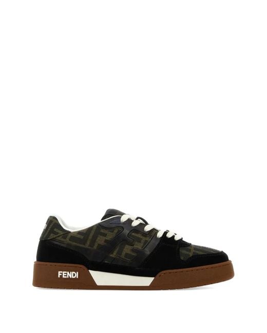 Fendi Black Match Monogram Sneakers