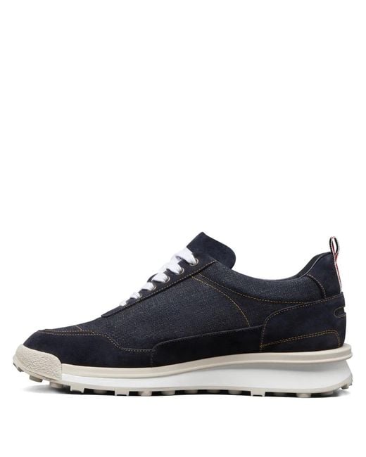 Thom Browne Blue Selvedge Denim Tech Runner Alumni Sneakers for men